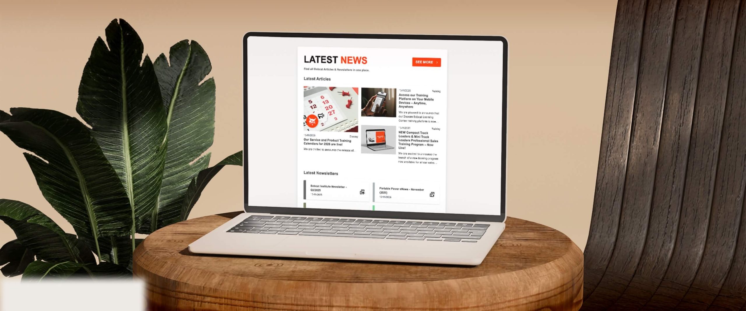 Latest news mockup