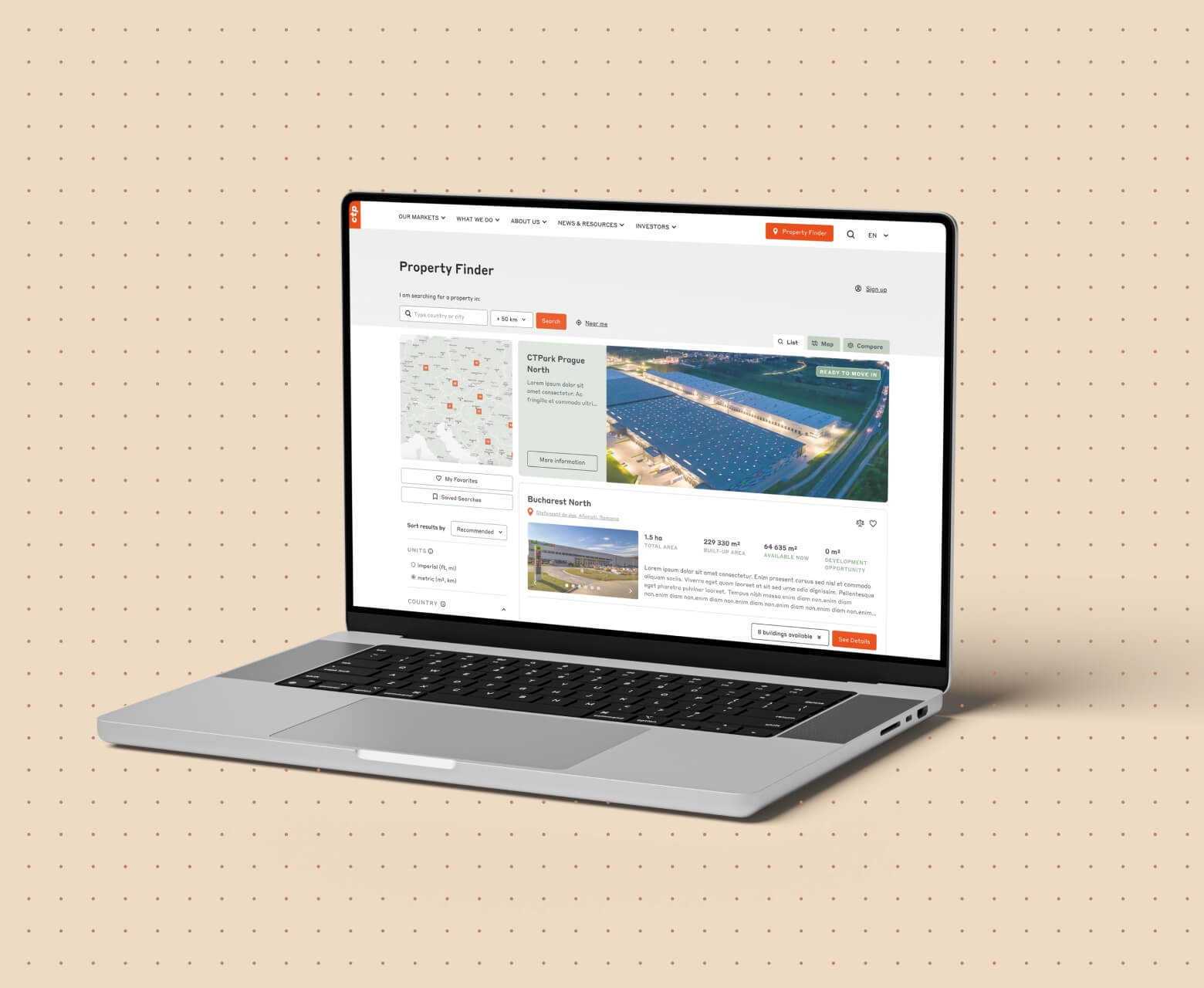 CTP Property Finder mockup